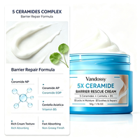 Crème réparatrice de barrière à 5 céramides, hydratant pour le visage avec acide hyaluronique et Centella, apaise les rougeurs, anti-âge