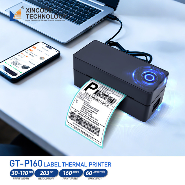 Xincode 4x6 Thermal Label Printer USB Shipping Barcode Thermal Printer for Packages Stickers With Shopify Etsy USPS