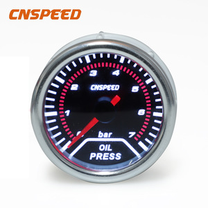 CNSPEED Oil Pressure <b>Gauge</b> 2-Inch 0-7bar White LED Illumination Universal 12V Car <b>Gauge</b> - Product Image 1
