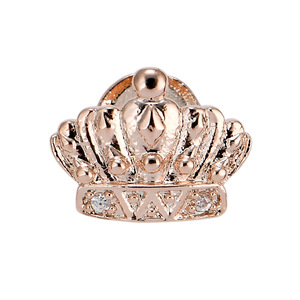 Venta al por mayor de joyería de rapero para Halloween: Grillz de dientes de hip hop de latón con corona individual en colores oro, plata y oro rosa - Product Image 4