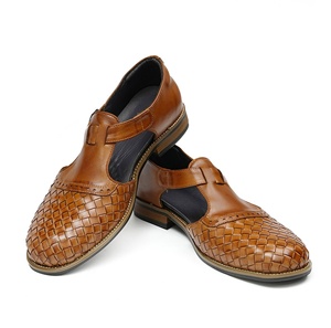 Chaussures habillées pour hommes de haute qualité, en cuir de vachette, style Derby, élégantes et simples - Product Image 4