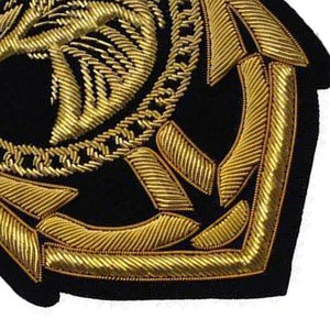 Best Quality Pocket Badge OEM <b>Sew</b> on Hand Made Embroidery Badges Factory Price Hand Embroidered Bullion Wire Badges - Product Image 6