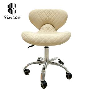 Nail Pedicure Technician Chair Glass Wheels <b>Height</b> <b>Adjustable</b> 360 Degree Swivel Spa Foot Salon Furniture <b>Stool</b> - Product Image 1