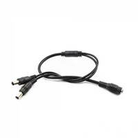 محول طاقة DC 5.5x2.1 مم، مقسم من 1 أنثى إلى 2 ذكر، لشرائط LED وكاميرات المراقبة والاستخدامات الصناعية، موصل نحاسي، عازل PVC