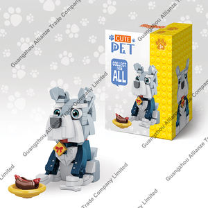 ABS Mini Animal 3D PET <span class=keywords><strong>Pluzz</strong></span> Brique Bloc Éducatif Ordinateur Table Ornement Décoration Cadeau Pet Blocs de Construction pour Chien Chat - Product Image 4