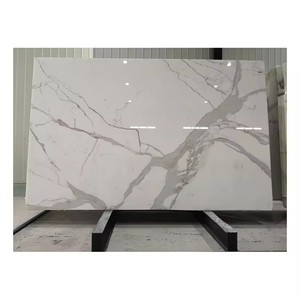 Grande dalle de marbre blanc Calacatta d'<span class=keywords><strong>Italie</strong></span>, polie, à jointure apparente, pour comptoir de cuisine, mur et sol, décoration - Product Image 3