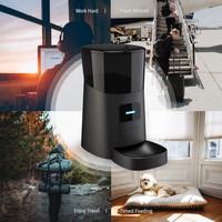 Comedero Inteligente para Mascotas con Control Automático de Carga, Dispensador de Acero Inoxidable de 6L, Temporizador de Alimentación, Gran Capacidad, Aplicación para Perros y Gatos, con Wifi