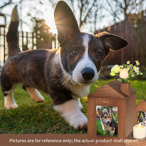 Custom Pet <strong>Memorials</strong> Urns for <strong>Dogs</strong> Cats Ashes With Photo <strong>Frame</strong> Pet Cremation Urns Custom Natural Wooden Pet Urns - Product Image 2