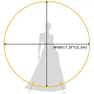 Arco Rotondo in Metallo per Palloncini da Esterno, Kit per Sfondo Floreale, Decorazione per Feste di Compleanno ed <span class=keywords><strong>Eventi</strong></span> Nuziali - Product Image 6