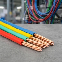Câble en cuivre toronné isolé PVC BV/RV/BLV/BVR, longueur 200m, diamètre 0,5-4mm, 300/500V 450/750V, pour utilisation souterraine