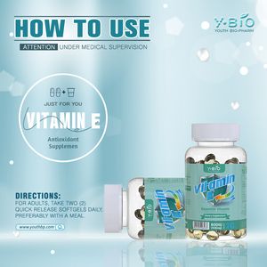 Cápsulas de Gel Suave de Vitamina E, Acetato de D-Alfa Tocoferol Premium, Sin Gluten, Sin OMG, para la Salud del Corazón, la Luminosidad de la Piel y el Cerebro - Product Image 5