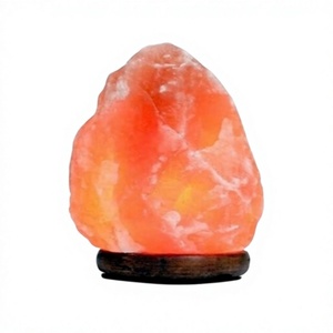 Lámpara de sal del Himalaya de cristal regulable, luz nocturna de estilo piramidal para decoración de dormitorio, lámpara de mesa elegante - Product Image 1