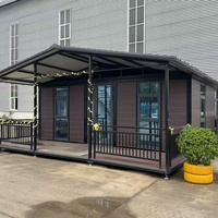 Récipient extensible de 20 pi pour 2 chambres à coucher, caravane pliante en acier et bois pour atelier scolaire, bureau, hôtel et extérieur