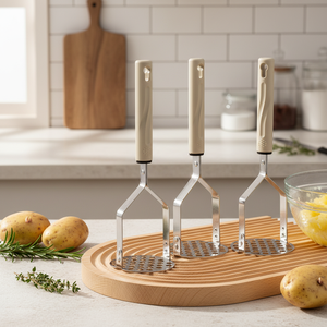 Outil de purée de pommes de terre en acier inoxydable Outil de purée de pommes de terre Outil de purée de citrouille - Product Image 2