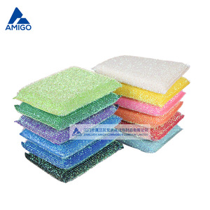 Amigo Dishwashing <b>Sponges</b> Rectangle Multi Color Kitchen Cleaning Pads With Holder - Product Image 4