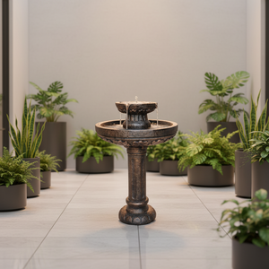 Солнечный портативный декоративный фонтан-птичник из стекловолокна и смолы для улицы, на батарейках, в античном стиле, для свадеб - Product Image 4