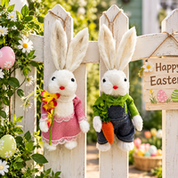 Ornement suspendu Pâques Pafu, lapin en peluche, décoration pour le printemps, la maison, le jardin, la porte, cadeau de fête