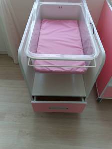 Mobile e regolabile in ABS letto d'<span class=keywords><strong>ospedale</strong></span> per neonati Set letto per culla per neonati con lettino idraulico per bambini e zanz - Product Image 2