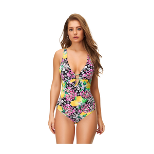 Costume da bagno intero taglie forti con controllo pancia, monokini sexy e coprente per la spiaggia 66068 - Product Image 2