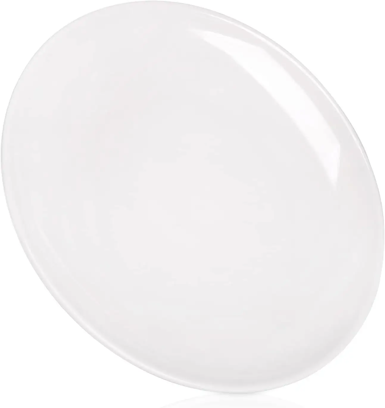 ठोस सफेद रंग कस्टम मेलामाइन डिनेरवेयर, रेस्तरां के लिए थोक सादा गोल मेमाइन प्लेट
