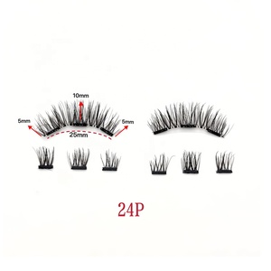 Ensemble de <span class=keywords><strong>cils</strong></span> magnétiques populaires avec clip, en <span class=keywords><strong>faux</strong></span> vison, sans cruauté animale, réutilisables, bande en coton noir, plateau, sans <span class=keywords><strong>colle</strong></span>, sans eye-liner - Product Image 5