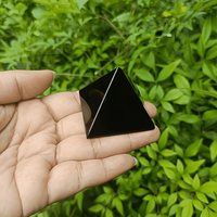 Großhandel Natürlicher Edelstein Großer Schwarzer Obsidian Turm Pyramide Heilende Energie Kristall Halbedelstein Ägyptisches Feng Shui Ornament