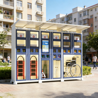 Casier intelligent extérieur étanche avec paiement par carte de crédit pour clubs, parcs, stations balnéaires et plages