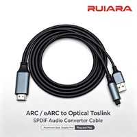 Kabel Audio ARC EARC ke 3.5mm AUX, Kabel Adaptor USB untuk TV, Output ARC ke 3.5mm Aux Male, untuk Speaker, Headphone, Soundbar