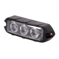 Lampu strobo 3 LED merah & biru, untuk dudukan kisi 12V DC lampu peringatan darurat untuk mobil, truk & Kendaraan darurat