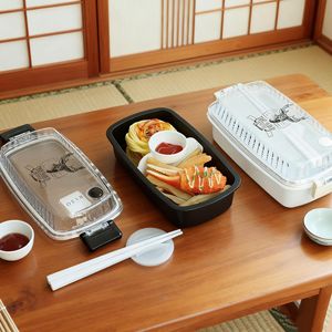 Single Layer Plastic <b>Lunch</b> <b>Box</b> Rectangle With Ventilation Holes For Adults - Product Image 1