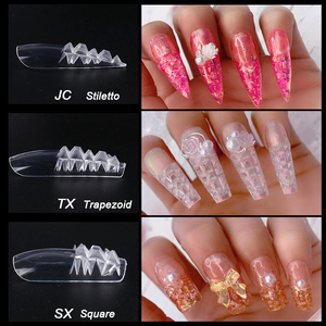 500 Pièces Pointes d'Ongles Colorées Verrées Transparentes Capsules d'Ongles Complètes Cercueil avec Boîte d'Emballage pour Ongles Artificiels - Product Image 5