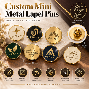 Custom Mini Metal Lapel <b>Pin</b> Badge 20mm Round Enamel Logo Brooch Corporate Gift Souvenir OEM ODM - Product Image 4
