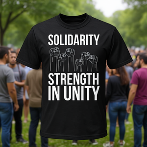 เสื้อยืด Solidarity Strength In Unity สำหรับผู้ใหญ่ คอกลม แขนสั้น สำหรับกิจกรรมส่งเสริมการขาย - Product Image 3