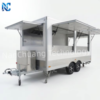 Chariot de restauration carré en fibre de verre et aluminium SL-6Z multi-ventes pour fast-food, glaces, bonbons, chips, food truck