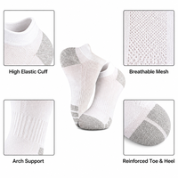 Chaussettes de sport athlétiques OEM personnalisées avec logo, respirantes en maille et en tissu éponge absorbant l'humidité, pour hommes et femmes
