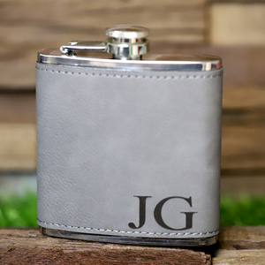 Frasco de acero inoxidable negro de gama alta Laserable Leatherette Hip Flask Blanks para hombres - Product Image 6