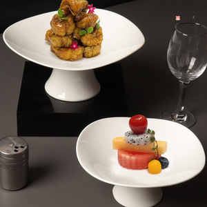 Nordic Design Embossed Gold Rimmed Dishes & <b>Plates</b> Eco-Friendly Iron <b>Rack</b> Ceramic with Candle Heat Insulation - Product Image 2