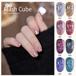 Miss Gooey 10ml Glitter Gel Vernis À Ongles Bord Modification Couleurs Tout pour <span class=keywords><strong>Manucure</strong></span> <span class=keywords><strong>Semi</strong></span> <span class=keywords><strong>Permanent</strong></span> Soak Off Nail Art Vernis - Product Image 1