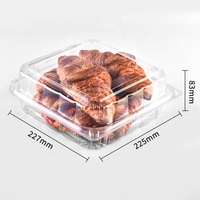 herbes rectangulaires suspendus de 0.75oz pour l'emballage d'herbes fraîches Boîte en plastique à clapet jetable transparente