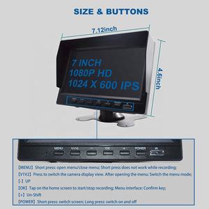 7 pouces 1080P IPS moniteur IP68 étanche caméra de Vision nocturne conduite enregistreur vidéo numérique MP5 DVR 2CH - Product Image 4