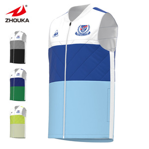 Diseño personalizado de algodón cálido a prueba de viento de fútbol chaqueta de invierno <span class=keywords><strong>Chaleco</strong></span> de entrenamiento abrigo deportes <span class=keywords><strong>acolchado</strong></span> hombres fútbol chaqueta <span class=keywords><strong>chaleco</strong></span> - Product Image 5