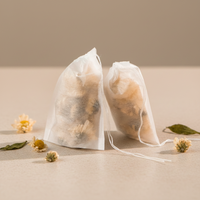 Sacs à thé en papier de maïs PLA compostable, design moderne, blanc, 10-20g, pour usage domestique et alimentaire