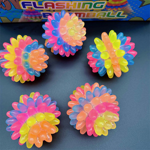 HAPU Factory No <b>Lights</b> 5.5cm Boom <b>Rainbow</b> Ball Bounce Ball Flicker Air Plastic Sports Toy Children's Gift Elastic Cat Dog Toy - Product Image 2