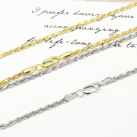 Collier chaîne torsadée en argent massif 925, finition diamant brillante, pour hommes et femmes, vente en gros de bijoux en argent 925 de qualité supérieure, tendance et très demandé