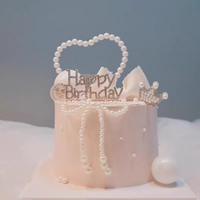 Chaîne de perles carrées rouges et blanches en plastique, style européen, finition mate, pour décoration de table de gâteaux et desserts, idéale pour la Saint-Valentin