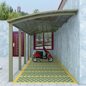 Abri de voiture <span class=keywords><strong>en</strong></span> aluminium USU, <span class=keywords><strong>toit</strong></span> <span class=keywords><strong>plat</strong></span>, poutres de support <span class=keywords><strong>en</strong></span> aluminium, kits d'abri de voiture <span class=keywords><strong>en</strong></span> aluminium à vendre - Product Image 6