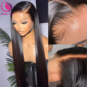 วิกผมด้านหน้ามีความหนาแน่น250 HD สีดำธรรมชาติสำหรับผู้หญิงวิก<span class=keywords><strong>ผม</strong></span>แท้13x4วิกผมลูกไม้ด้านหน้าแบบไม่มีกาว - Product Image 2