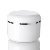 Pot cosmétique double couche en PP avec couvercle torsadé anti-fuite, argenté, 3,5 oz/100 ml, pour sérum et lotion de soin de la peau |   Rechargeable