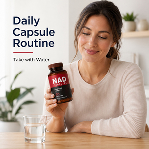 แคปซูลอาหารเสริมโคเอนไซม์ คิวเท็น รีสเวอราทรอล ไลโปโซมอล NAD+ แบรนด์ส่วนตัว - ปราศจากกลูเตน เสริมสร้างภูมิคุ้มกันสำหรับทารกแรกเกิด - Product Image 3