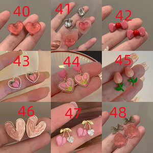 BELLEWORLD定制女性时尚饰品树脂亚克力花几何耳环925纯银电镀耳钉 - Product Image 5